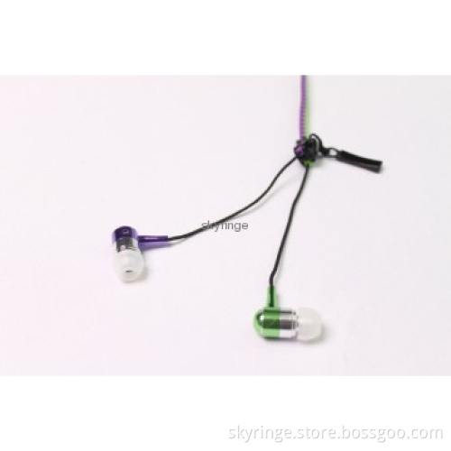 Super Stereo Sound Zipper Metal Earphone